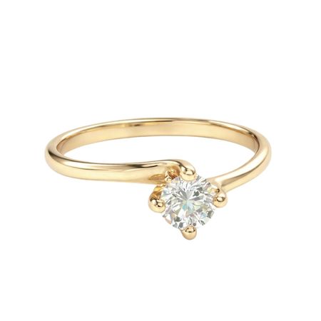 Pierścionek z cyrkonią 1,58 g ze złota pr. 585, 14K