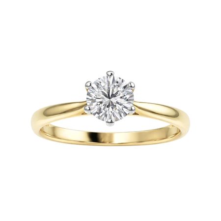 Pierścionek z cyrkonią 2,12 g ze złota pr. 585, 14K