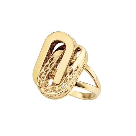 Pierścionek owalny 3,21 g ze złota pr. 585, 14K