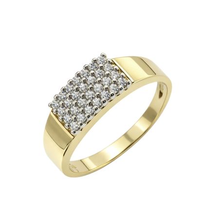 Pierścionek z cyrkoniami 1,82 g ze złota pr. 585, 14K