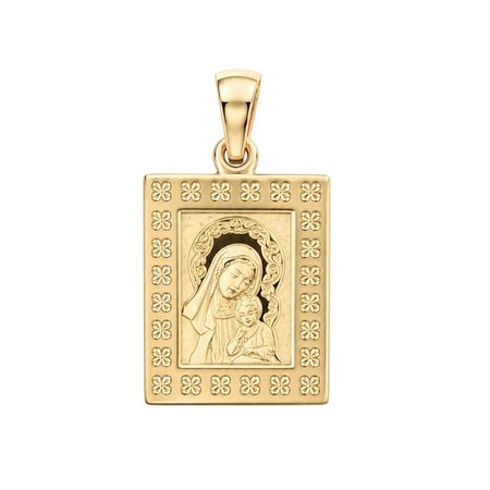 Medalik Matka Boża Częstochowska 0,94 g ze złota pr. 585, 14K