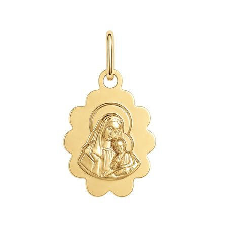 Medalik Matka Boża z Dzieciątkiem Eleusa 0,67 g ze złota pr. 585, 14K