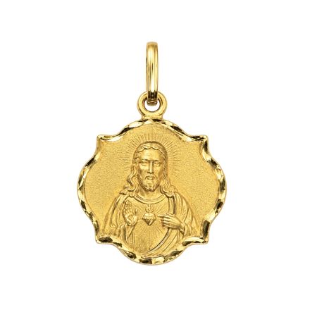 Medalik dwustronny Matka Boża i Jezus Chrystus 0,88 g ze złota pr. 585, 14K