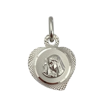 Medalik Matka Boża 0,58 g z białego złota pr. 585, 14K