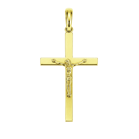Zawieszka krzyż z Jezusem Chrystusem krucyfiks 2,78 g ze złota pr. 585, 14K