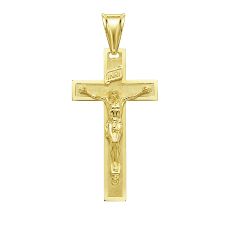 Zawieszka krzyż Jezus Chrystus krucyfiks 4,48 g ze złota pr. 585, 14K