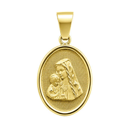 Medalik Matka Boża z Dzieciątkiem Eleusa 9,41 g ze złota pr. 585, 14K