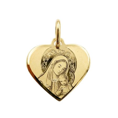 Medalik Matka Boża z Dzieciątkiem Eleusa 0,55 g ze złota pr. 585, 14K