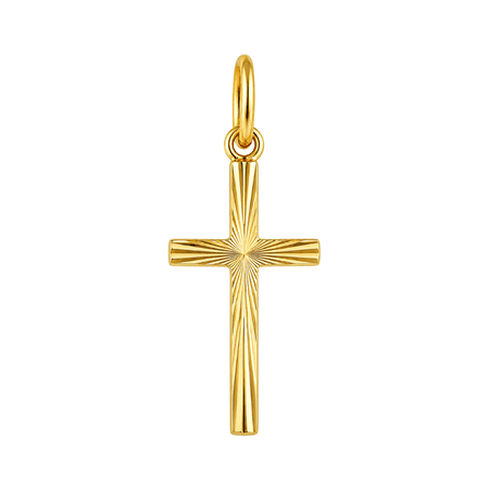 Zawieszka krzyż 0,33 g ze złota pr. 585, 14K