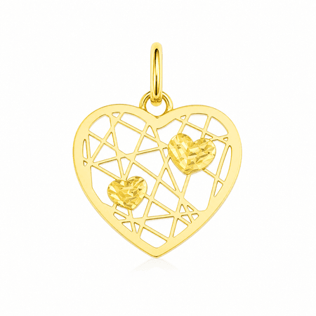 Zawieszka serce 0,64 g ze złota pr. 585, 14K