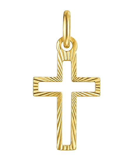 Zawieszka krzyż 0,51 g ze złota pr. 585, 14K