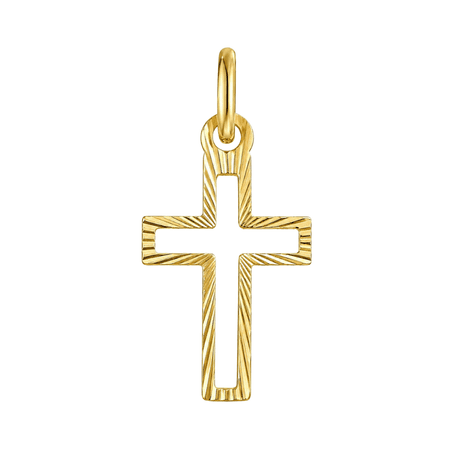 Zawieszka krzyż 0,51 g ze złota pr. 585, 14K