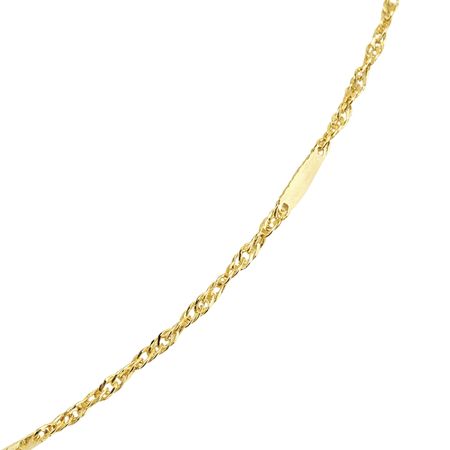 Łańcuszek o splocie singapur 1,65 g ze złota pr. 585, 14K