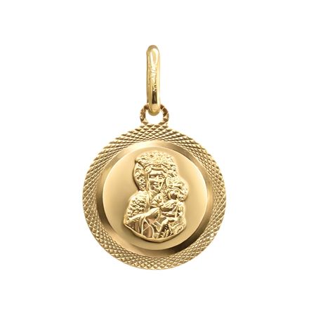 Medalik Matka Boża Częstochowska 1 g ze złota pr. 585, 14K