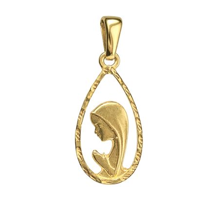 Medalik Matka Boża 0,86 g ze złota pr. 585, 14K