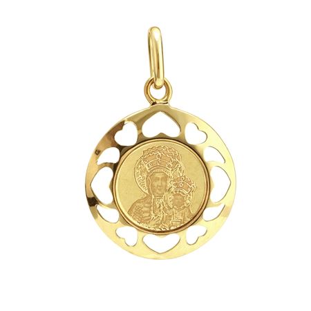 Medalik Matka Boża z Dzieciątkiem ze złota pr. 585, 14K