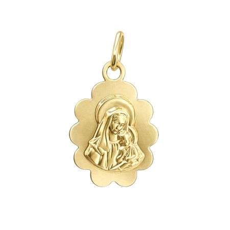 Medalik Matka Boża z Dzieciątkiem Eleusa 0,64 g ze złota pr. 585, 14K