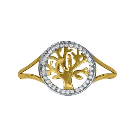 Pierścionek Drzewko Szczęścia W Kole z Cyrkoniami, próby 585