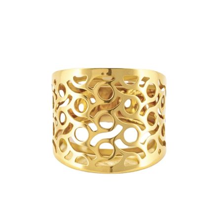 Pierścionek masywny ażurowy ze złota pr. 585, 14K