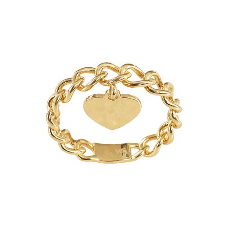 PIERŚCIONEK OGNIWA Z SERCEM ALA TIFFANY