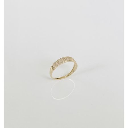 PIERŚCIONEK TRZY RZĘDY CYRKONII