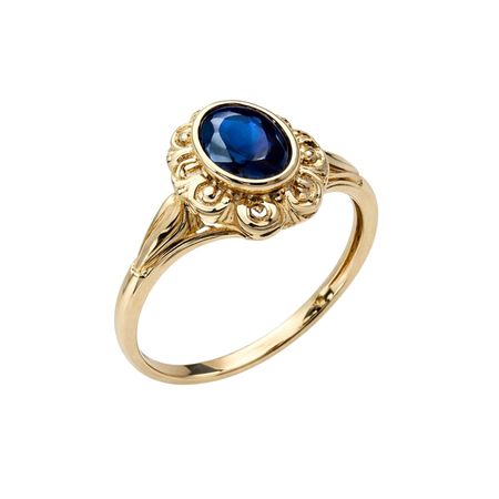 PIERŚCIONEK Z GRANATOWYM KAMIENIEM