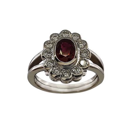 Pierścionek z Rubinem 1,40 ct i Brylantami
