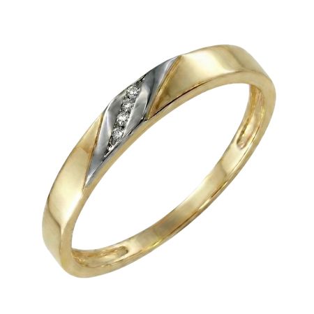 Pierścionek ze złota z 4 brylantami o łącznej masie 0,02 ct oraz wadze 1,75g