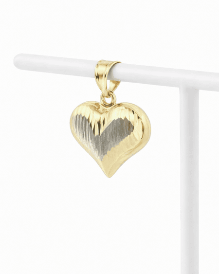 Zawieszka serce z dekoracyjnym wykończeniem ze złota pr. 585, 14K