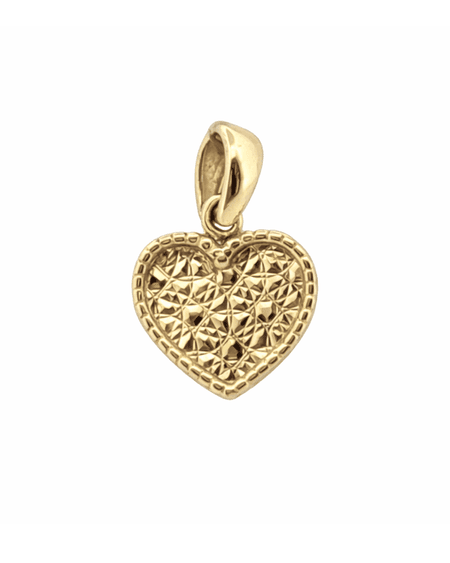 Zawieszka serce z fakturowaną powierzchnią ze złota pr. 585, 14K