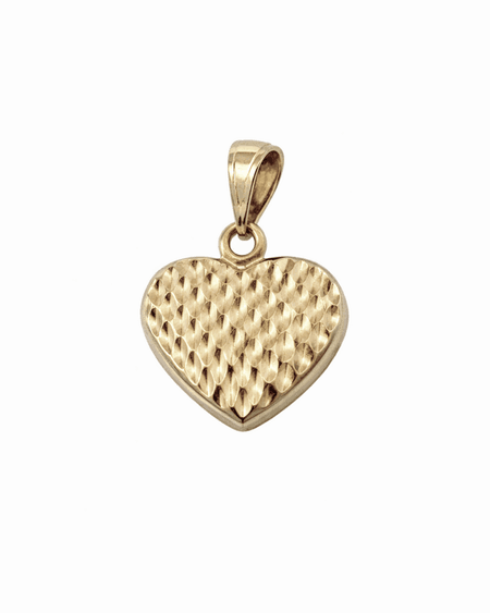 Zawieszka serce z fakturą ze złota pr. 585, 14K