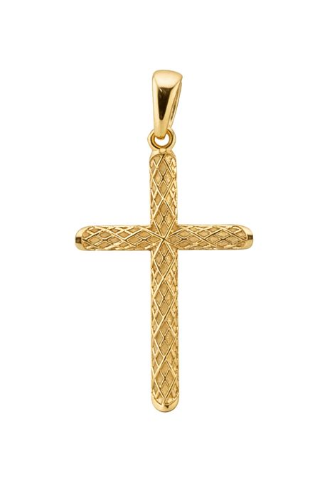 Zawieszka krzyż 1,35 g ze złota pr. 585, 14K