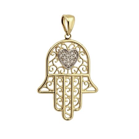ZAWIESZKA RĘKA FATIMY CHAMSA Z CYRKONIAMI