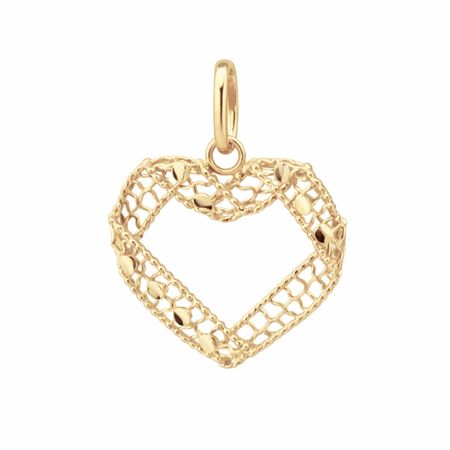 Zawieszka serce plecione ze złota pr. 585, 14K