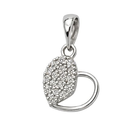 Zawieszka serce z białego złota pr. 585, 14K