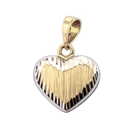 Zawieszka serce z nieregularną fakturą ze złota pr. 585, 14K