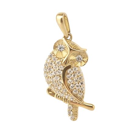 Zawieszka sowa ze złota pr. 585, 14K