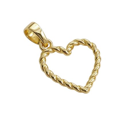 Zawieszka serce plecione ze złota pr. 585, 14K
