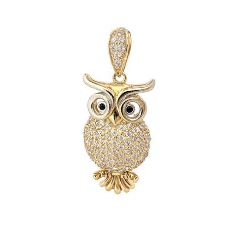 Zawieszka z motywem sowy ze złota pr. 585, 14K