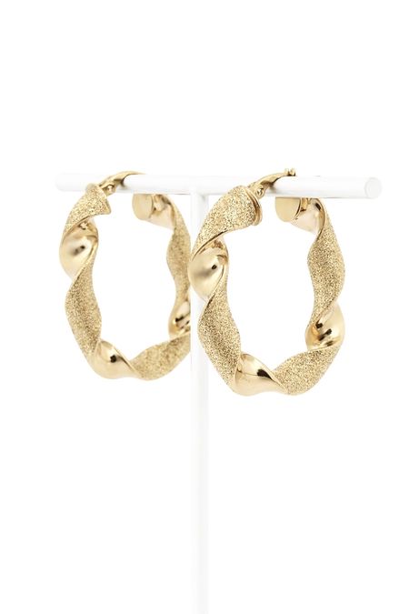 KOLCZYKI KOŁA SKRĘCANE ZE ZŁOTA PR. 585, 14K