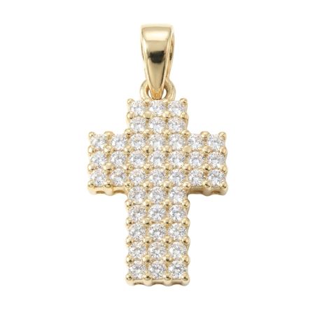 ZŁOTY KRZYŻYK Z CYRKONIAMI