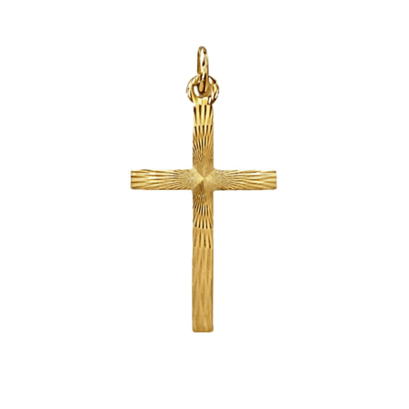 ZŁOTY KRZYŻYK Z PROMIENIAMI 0,4g