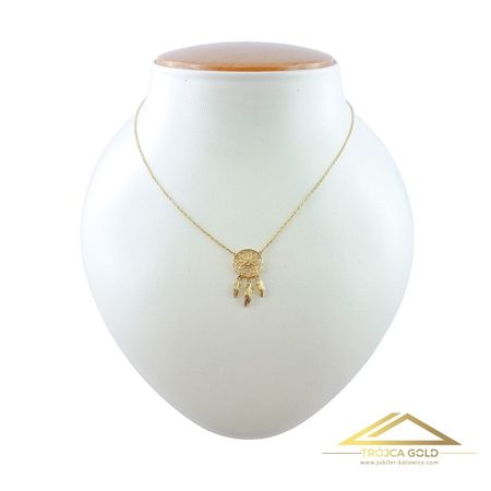 Złoty łańcuszek, celebrytka łapacz snów, 14k pr. 585