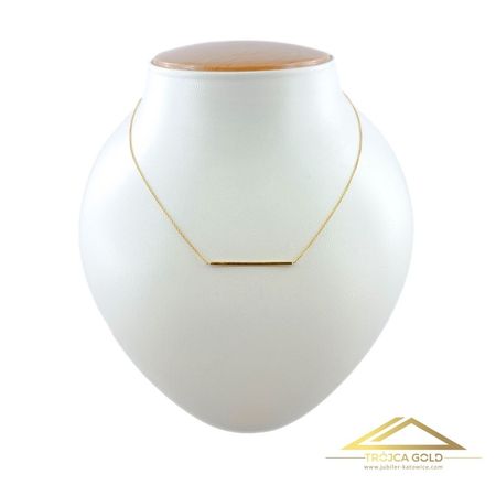 Złoty łańcuszek, celebrytka poprzeczka pozioma, 14k pr. 585