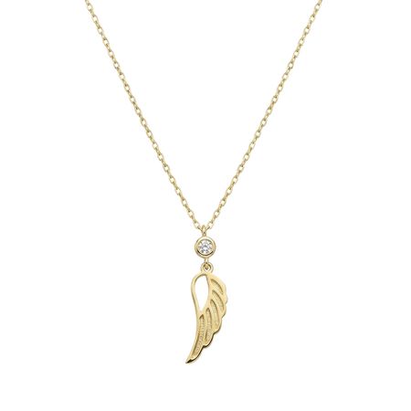 Złoty łańcuszek, celebrytka skrzydło, 14k pr. 585