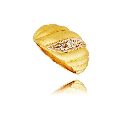 Złoty Pierścionek z Cyrkoniami, P 0021